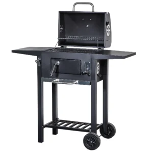 George Foreman Charcoal Bbq Smoker Outdoor Barbecue Grill Wit